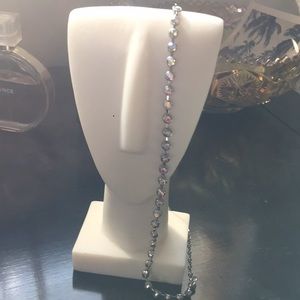 American Eagle Crystal Silver Choker Necklace